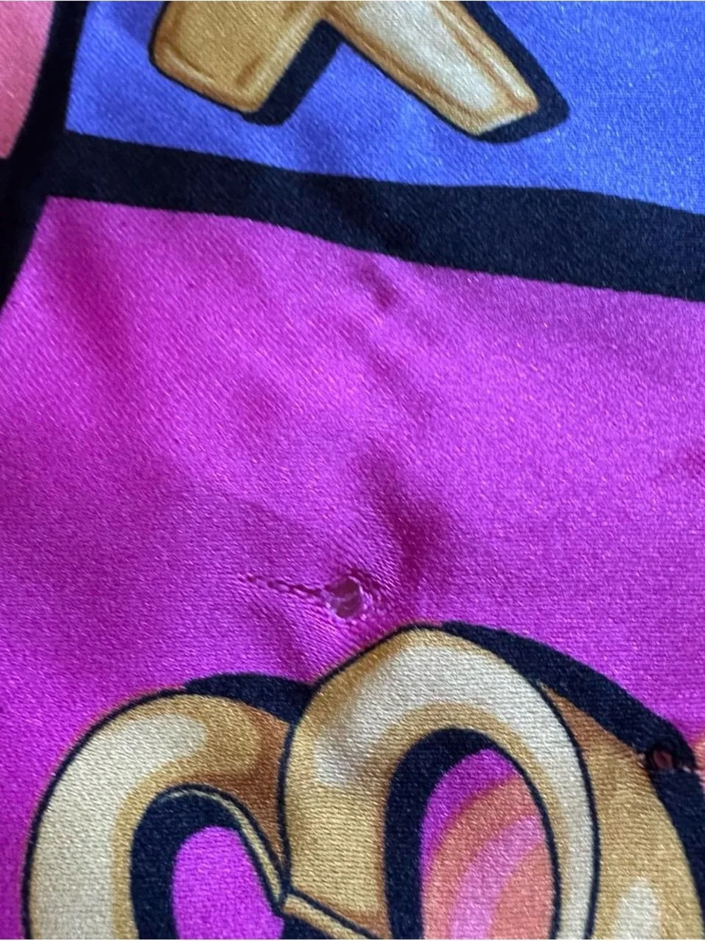 Vintage 90s Paloma Picasso Zodiac Silk Scarf - Red, Orange, Pink, Purple
